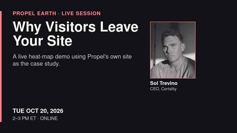 Why Visitors Leave Your Site · A Live Heat-Map Demo with Sol Trevino