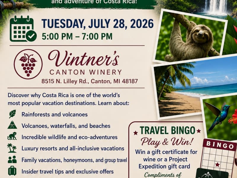 Costa Rica Event at Vinter's Canton Winery - Oct 27, 2026